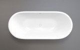 Corelia Wht Freestanding Stone Bathtub top view web